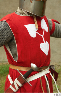  Photos Medieval Knight in mail armor 10 Medieval clothing red gambeson sword sword holster upper body 0002.jpg